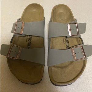 Birkenstock stone color. NWOT/box; only tried on!